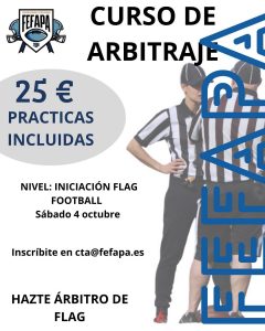 Nuevo curso de arbitraje – Flag football